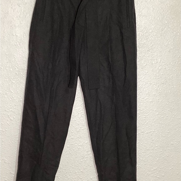 Wilfred Aritzia Jallade Pant Grey Tweed Belted Trouser Wool 10 - Picture 3 of 11